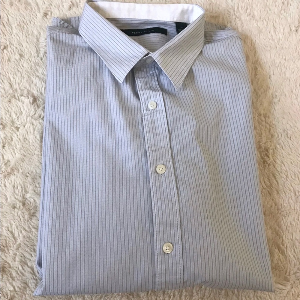 Perry Ellis Men's Stripe Dress Shirt
